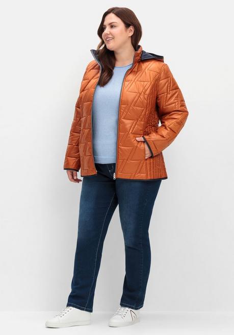 sheego Wendesteppjacke mit Kapuze und Stehkragen - cognac sheego Rabatte dieses Monats