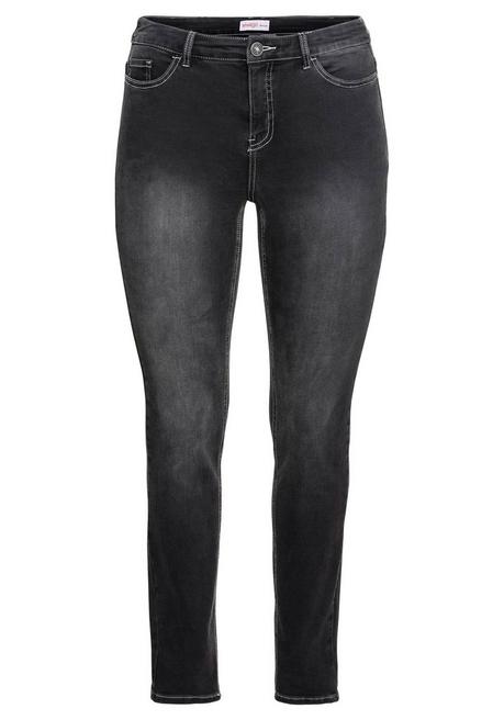 sheego Skinny Power-Stretch-Jeans in 5-Pocket-Form - black Denim sheego Outlet
