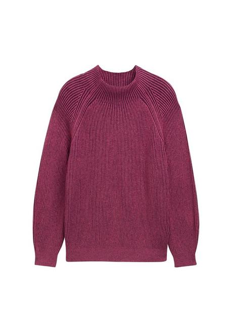 TOM TAILOR Plus Pullover im Rippstrick, mit Stehkragen - beere sheego im Angebot