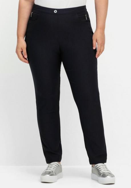sheego Gerade Bengalinhose mit hohem Schlupfbund - marine sheego Online Shopping