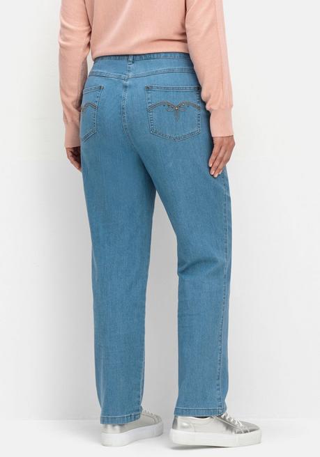 sheego x Collection L. Gerade Jeans in 5-Pocket-Form - light blue Denim sheego Saisonschlussverkauf
