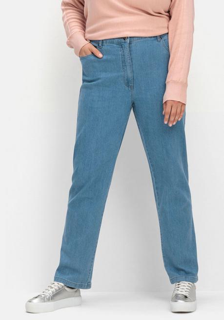 sheego x Collection L. Gerade Jeans in 5-Pocket-Form - light blue Denim sheego Saisonschlussverkauf