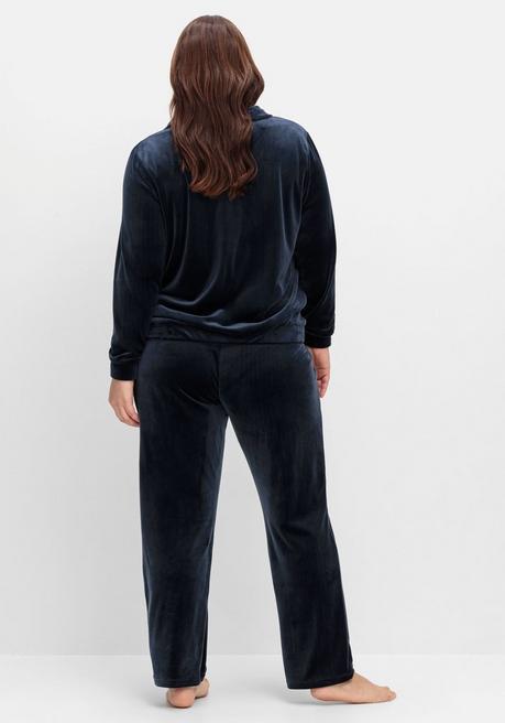 sheego Nicki-Hausanzug aus Jacke und Hose - nachtblau sheego Muttertagsangebot