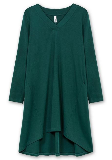 sheego Kleid aus Interlock, mit verlängerter Rückenpartie - tiefgrün sheego Neueste Mode