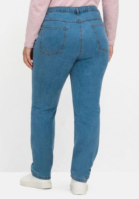 sheego Gerade, innen weich angeraute Thermojeans - blue Denim sheego Bis zu 50% Rabatt