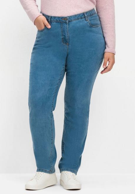 sheego Gerade, innen weich angeraute Thermojeans - blue Denim sheego Bis zu 50% Rabatt