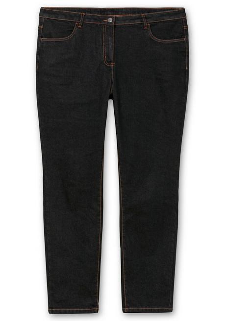 sheego Gerade, innen weich angeraute Thermojeans - black Denim sheego Bis zu 60% Rabatt