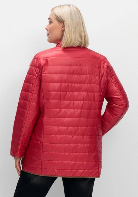 sheego Steppjacke mit Stehkragen und Kontrastdetails - rot sheego Nur für heute
