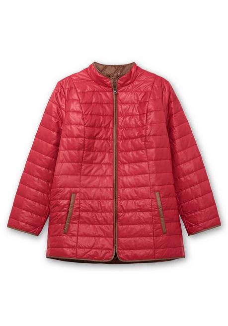 sheego Steppjacke mit Stehkragen und Kontrastdetails - rot sheego Nur für heute