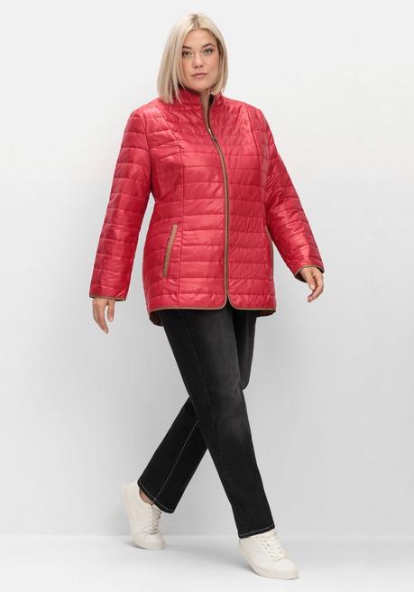 sheego Steppjacke mit Stehkragen und Kontrastdetails - rot sheego Nur für heute