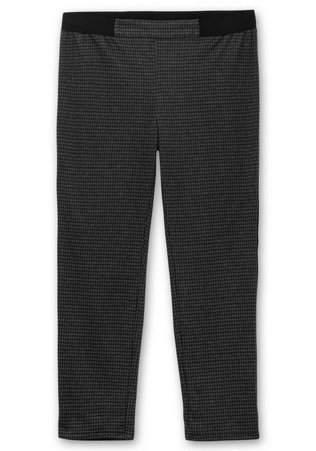 sheego Schmale Hose mit grafischem Muster und Stretchbund - schwarz gemustert sheego Discount Store für neue Produkte