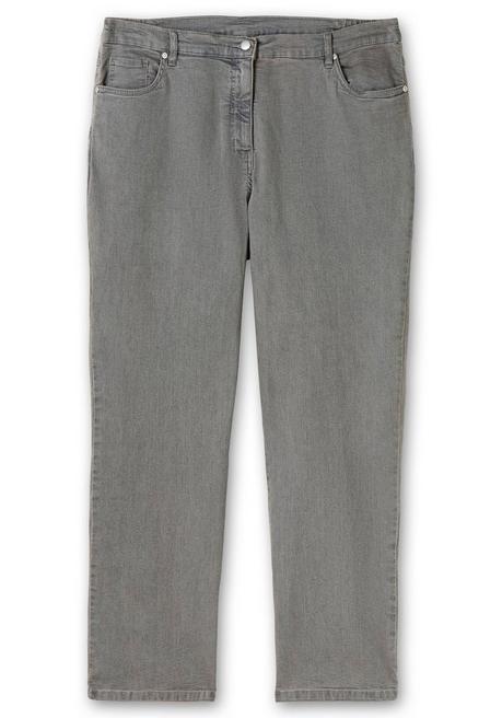 sheego Gerade Jeans mit seitlichem Stretchbund - grey Denim sheego 50% Rabatt mit kostenlosem Versand