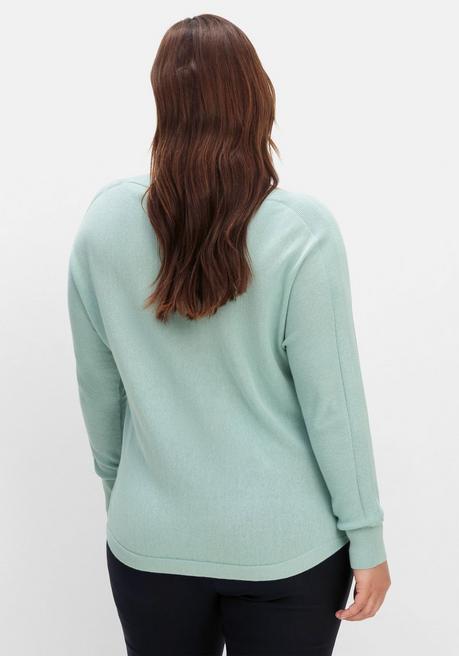 sheego Pullover mit U-Boot-Ausschnitt - mint sheego Kostenloser Versand international