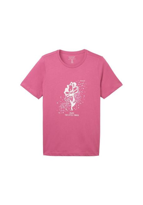 TOM TAILOR Plus T-Shirt mit platziertem Frontdruck - pink bedruckt sheego 50% Rabatt für begrenzte Zeit