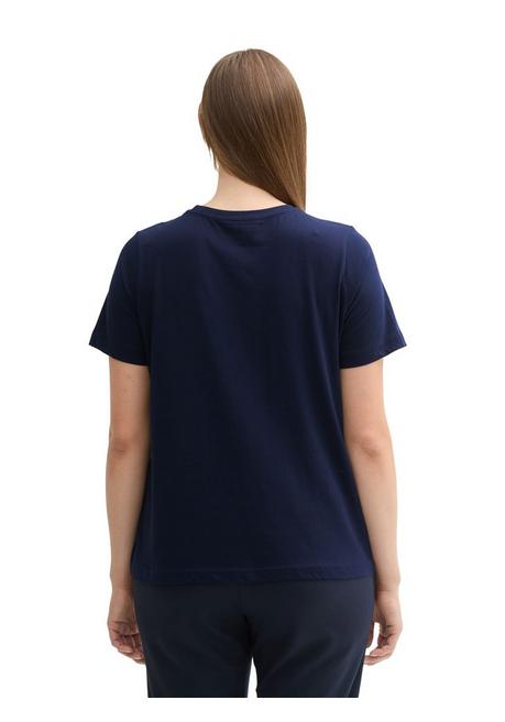 TOM TAILOR Plus T-Shirt mit platziertem Frontdruck - marine bedruckt sheego Rabatte dieses Monats