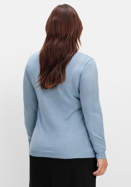 sheego Extraweicher Pullover mit Stehkragen - bleu sheego Fabrikverkauf