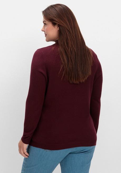 sheego Extraweicher Pullover mit Stehkragen - beere sheego Meist gekauft