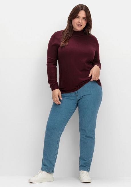 sheego Extraweicher Pullover mit Stehkragen - beere sheego Meist gekauft