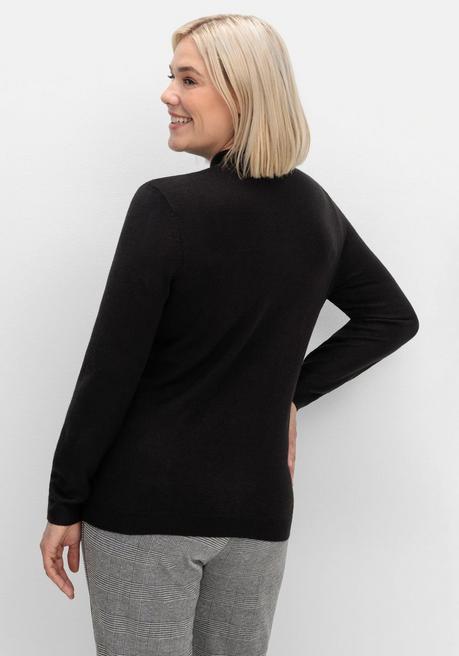 sheego Extraweicher Pullover mit Stehkragen - schwarz sheego Blitzverkäufe