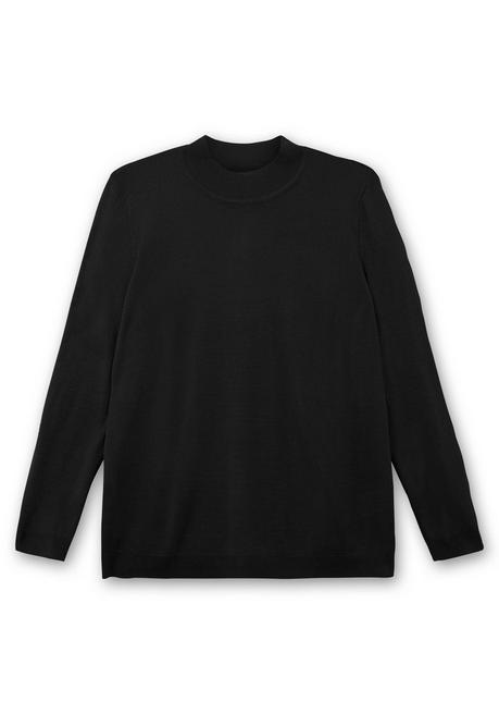 sheego Extraweicher Pullover mit Stehkragen - schwarz sheego Blitzverkäufe