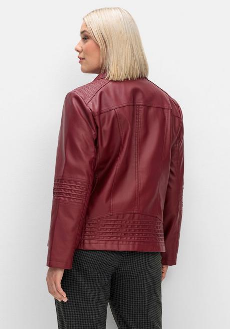 sheego Bikerjacke in Lederoptik - rot sheego Kostenloser Versand