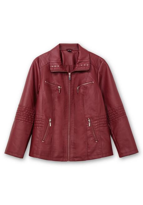 sheego Bikerjacke in Lederoptik - rot sheego Kostenloser Versand