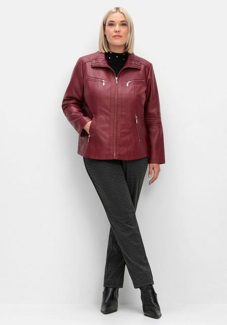sheego Bikerjacke in Lederoptik - rot sheego Kostenloser Versand