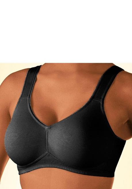 PETITE FLEUR Doppelpack Basic-BHs ohne Bügel - schwarz+weiß sheego Vatertagsangebot