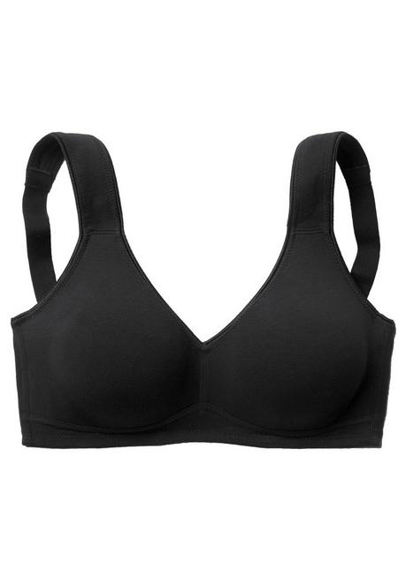 PETITE FLEUR Doppelpack Basic-BHs ohne Bügel - schwarz+weiß sheego Vatertagsangebot