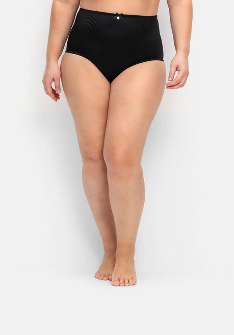 sheego Doppelpack Slips mit Spitze und Shapingeinsatz - schwarz+schwarz sheego Lagerräumung