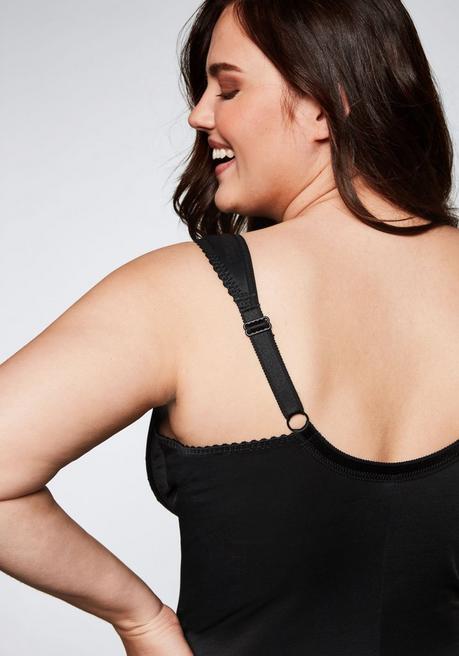 sheego Body ohne Bügel mit leichtem Shape-Effekt - schwarz sheego Räumungsverkauf