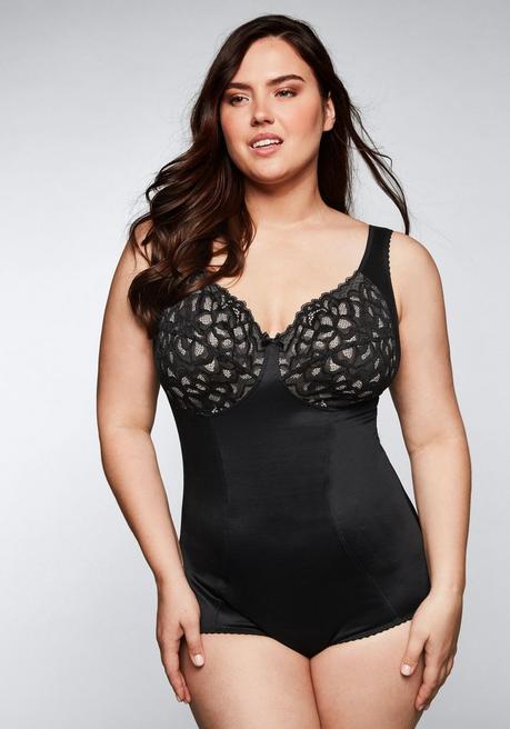 sheego Body ohne Bügel mit leichtem Shape-Effekt - schwarz sheego Räumungsverkauf