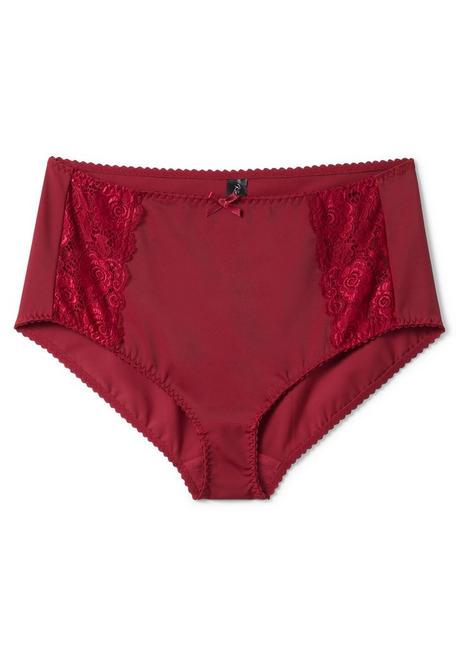 sheego Taillenslip mit transparenter Spitze - burgund sheego JETZT KAUFEN