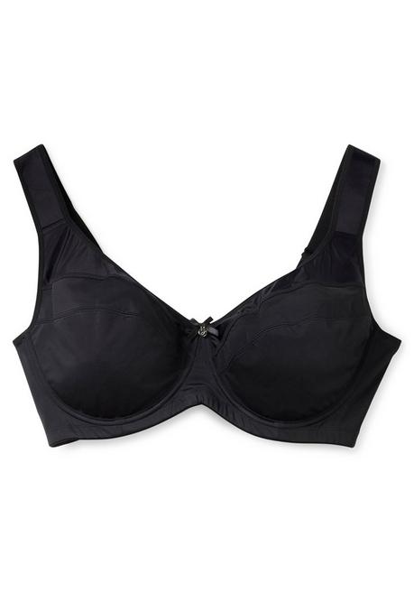 sheego Bügel-BH mit kleiner Zierschleife, breite Träger - schwarz sheego Zeitbegrenzte Promotion