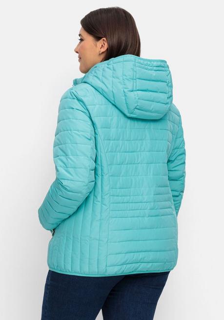 sheego Leichte Steppjacke mit abnehmbarer Kapuze - aqua sheego Speichern exportieren