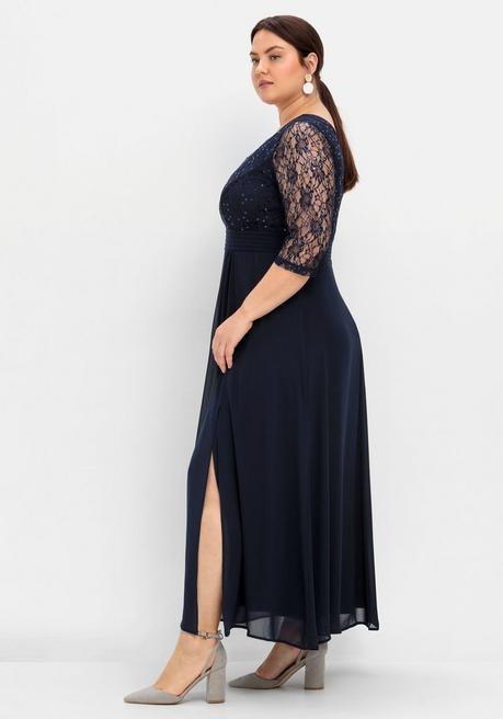 sheego Abendkleid mit floraler Spitze - marine sheego Black Friday Preise