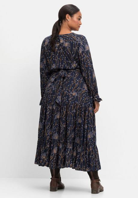 sheego by Joe Browns Maxikleid mit floralem Alloverdruck - nachtblau bedruckt sheego Auslauf
