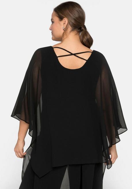 sheego Tunika in 2-in-1-Optik - schwarz sheego Angebote