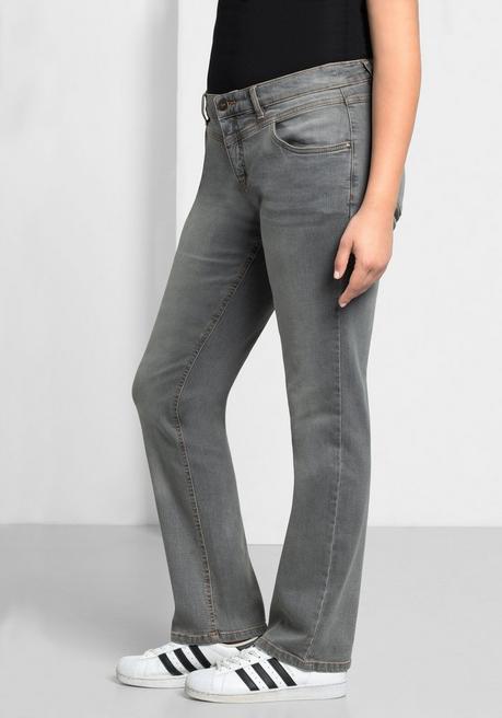 sheego Gerade Jeans mit Used-Effekten - grey Denim sheego Fabrik Onlineshop