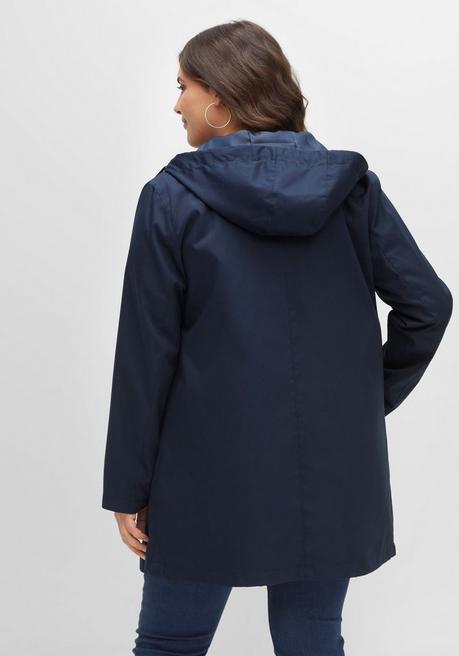 sheego Übergangsjacke in A-Linie, mit Kapuze und Reißverschluss - nachtblau sheego Exklusivangebot