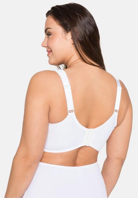 sheego T-Shirt-BH mit Spitze und nahtlosen Cups - weiß sheego Top Angebot