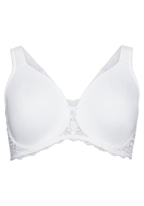 sheego T-Shirt-BH mit Spitze und nahtlosen Cups - weiß sheego Top Angebot