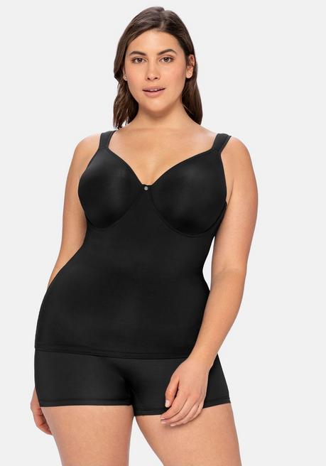 sheego Top aus Microfaser, mit integriertem Bügel-BH - schwarz sheego Neueste Mode