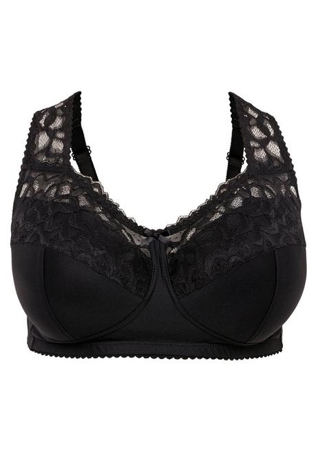 sheego BH ohne Bügel mit wattierten Cups - schwarz sheego Zeitlich begrenztes Angebot