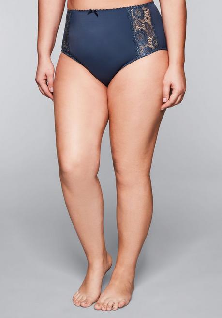 sheego Taillenslip mit transparenter Spitze - saphir sheego Große Rabatte