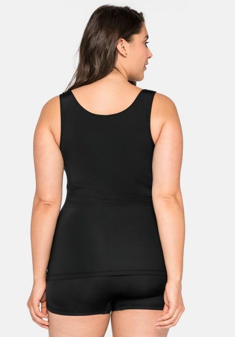 sheego Tanktop in extralanger Form, aus Microfaser - schwarz sheego Saisonale Angebote