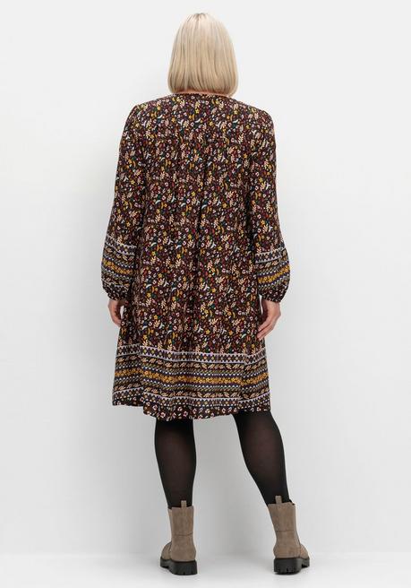 sheego Hängerchen-Kleid im Mustermix, in A-Linie - braun gemustert sheego Blitzverkäufe