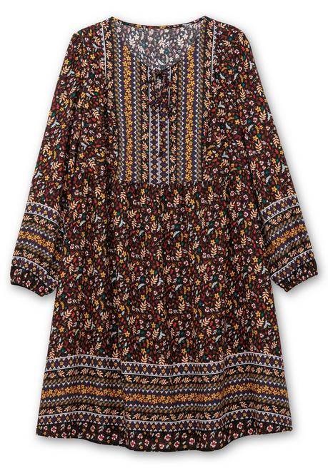 sheego Hängerchen-Kleid im Mustermix, in A-Linie - braun gemustert sheego Blitzverkäufe