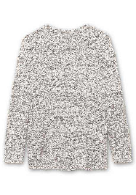 sheego Pullover aus meliertem Effektgarn - anthrazit sheego Begrenztes Angebot