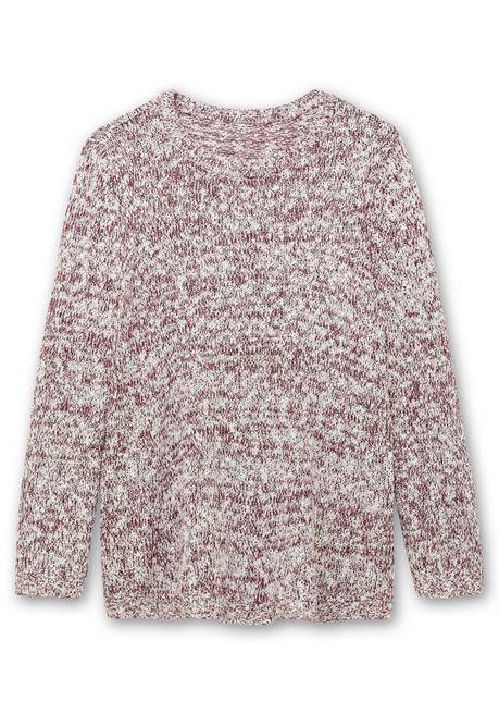 sheego Pullover aus meliertem Effektgarn - burgund sheego Online Shopping